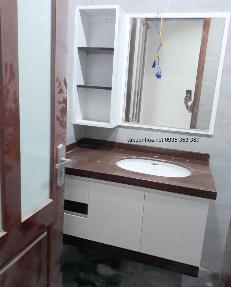 Tủ lavabo chậu âm nhà cô Minh - KDT Ecopark